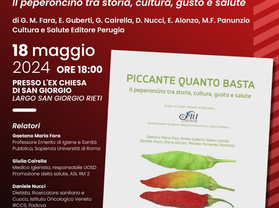 Il 18 maggio a Largo San Giorgio la presentazione del libro “Piccante quanto basta”