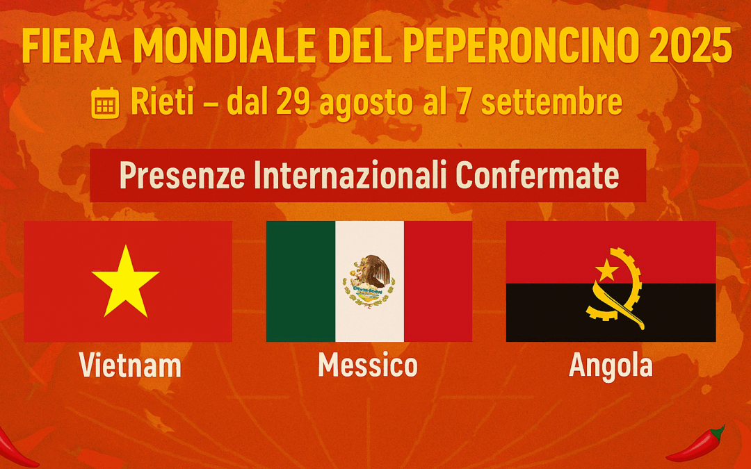 Fiera Mondiale del Peperoncino 2025: confermata anche la presenza del Vietnam